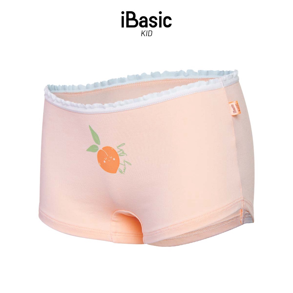 Hộp 3 quần lót bé gái cotton boyshort hoạ tiết iBasic PANG020