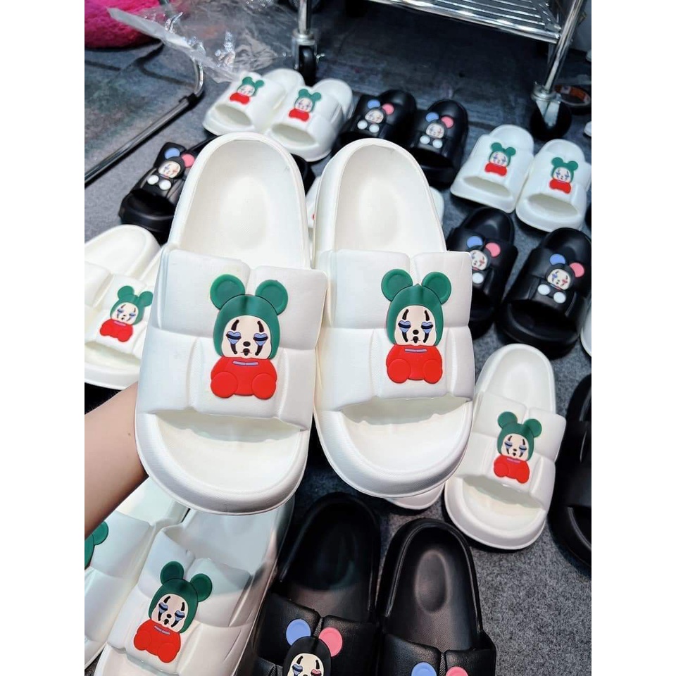 Dép unisex quai ngang, Mẫu bánh mì 💓 SIÊU ÊM 💓 Họa tiết KAWS