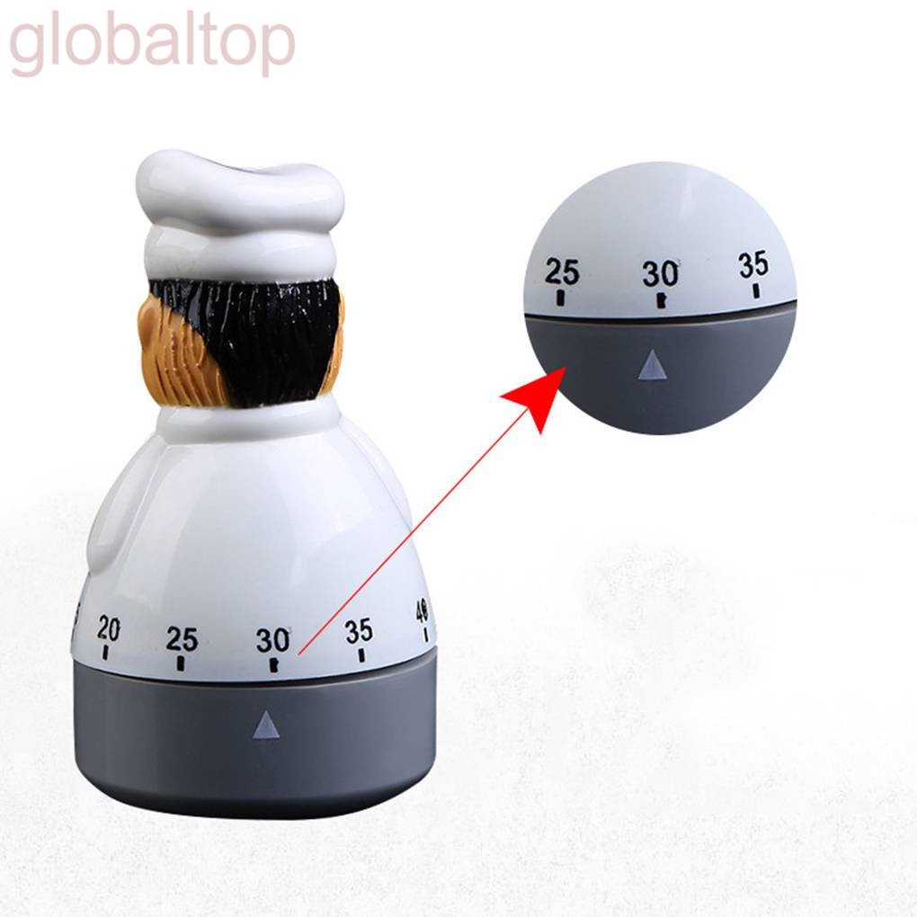 Đồng hồ hẹn giờ nấu ăn 1-60 phút hình đầu bếp hoạt hình dễ thương