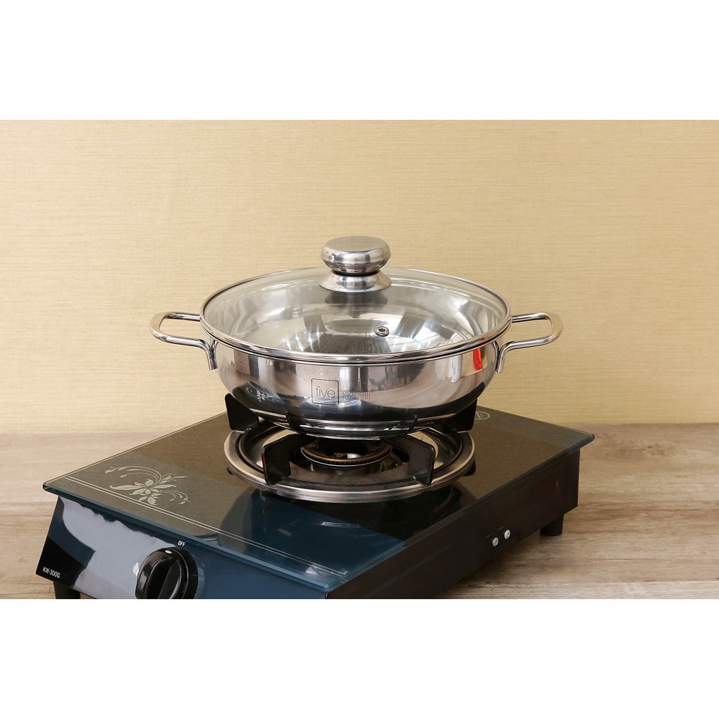 Nồi lẩu 3 đáy inox 430 Fivestar Bếp Từ