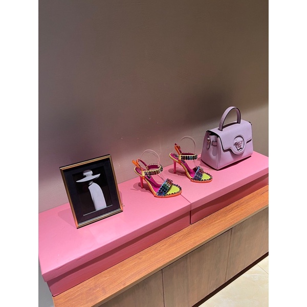 Sandal cao gót 10.5cm mẫu mới xuân hè 2022 Dolce&Gabbana cao cấp đính đá màu sắc độc đáo