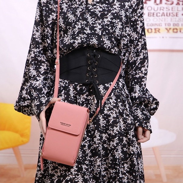 Túi đeo vai PIERRE LOUES đựng điện thoại cảm ứng cho nữ