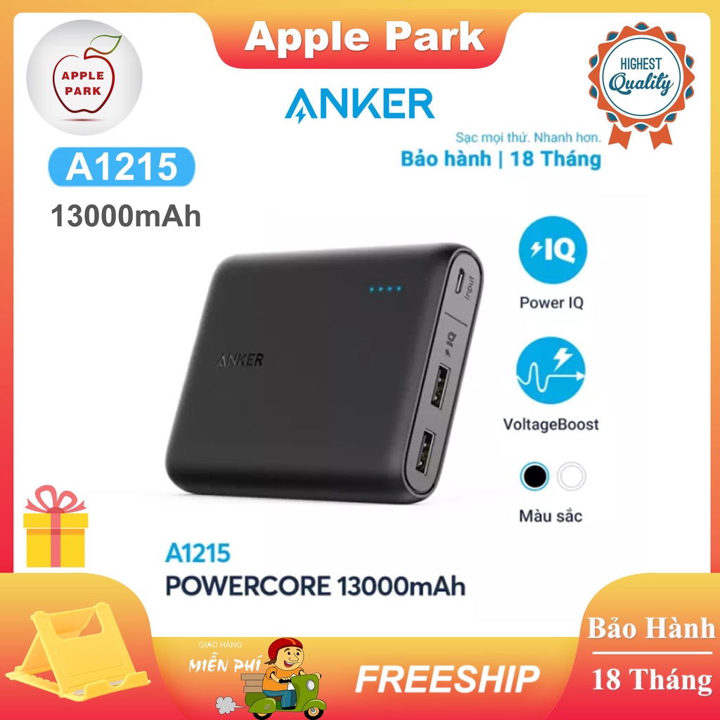 Pin Sạc Dự Phòng ANKER A1215 13000mAh PowerCore Chính Hãng
