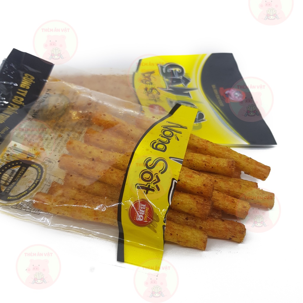 10 Gói Snack Gân Gà Nóng Sốt Vị Cay Đậm Đà, Dai Dẻo Thơm Ngon