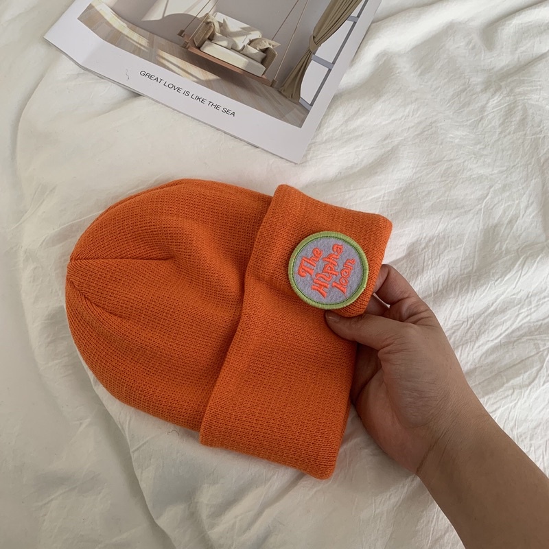 HOT SALE🧡Mũ Len Beanie Unisex Dành Cho Cả Nam Và Nũ có gắn Logo Phong Cách Năng Động