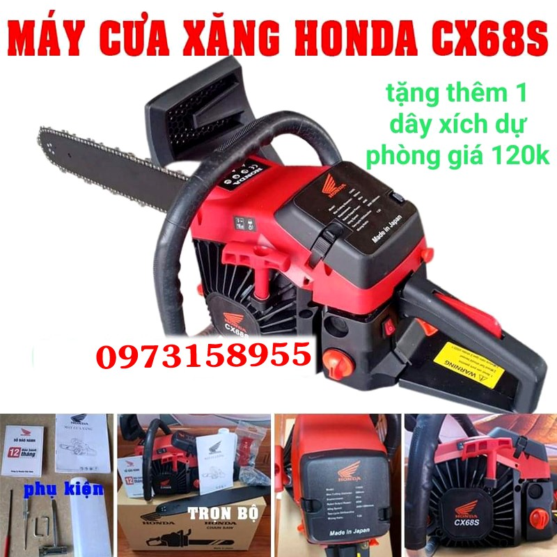 máy cưa xích chạy xăng honda CX68S ĐỜI MỚI - MÁY CƯA GỖ CHẠY XĂNG - CX68S