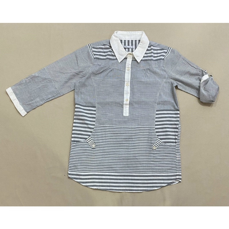 (A212B) Áo sơ mi dáng dài có dây rút eo Nino.maxx (Size S, M, L) - Thanh lý vnxk