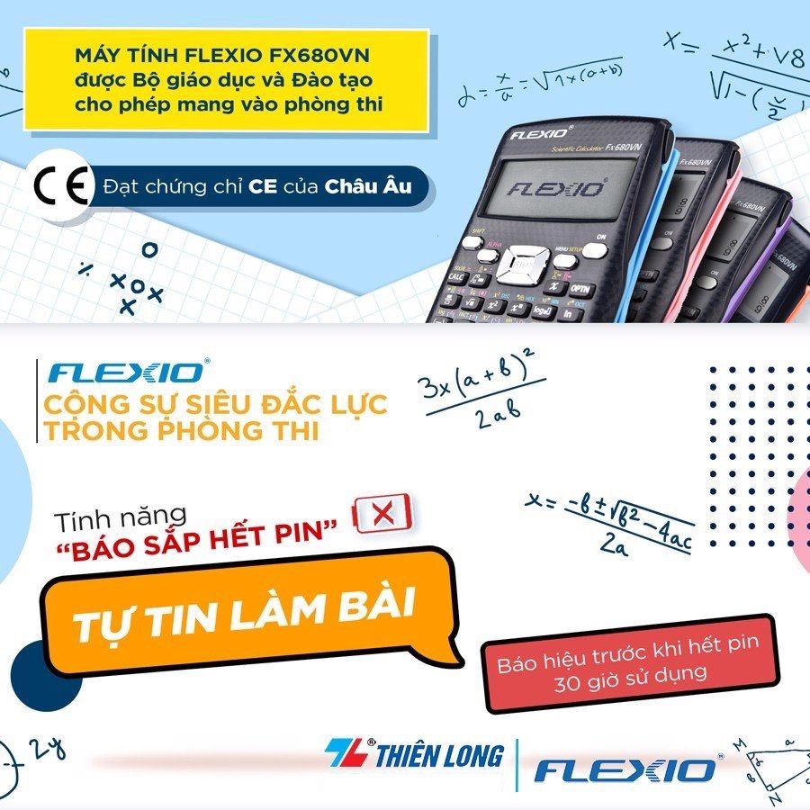 [CHÍNH HÃNG] Máy tính khoa học Flexio Fx680VN