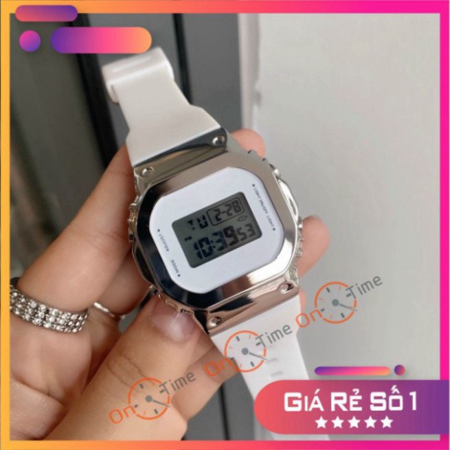 Đồng hồ thể thao Casio S5600 nam nữ viền thép không gỉ, dây cao su siêu bền, nhiều màu cực đẹp