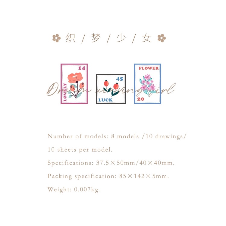 Bộ 10 sticker bằng vải lanh cotton màu sắc xinh xắn dễ thương