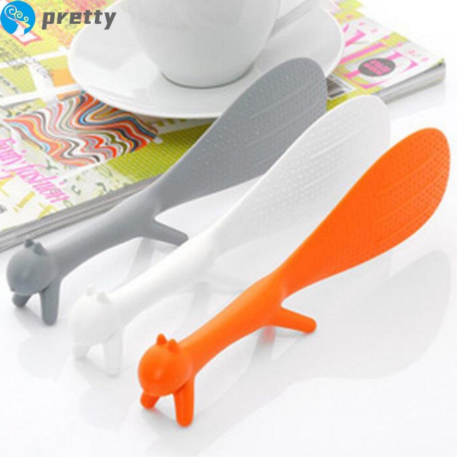 Muỗng múc cơm chống dính hình chú sóc dễ thương tùy chọn màu sắc