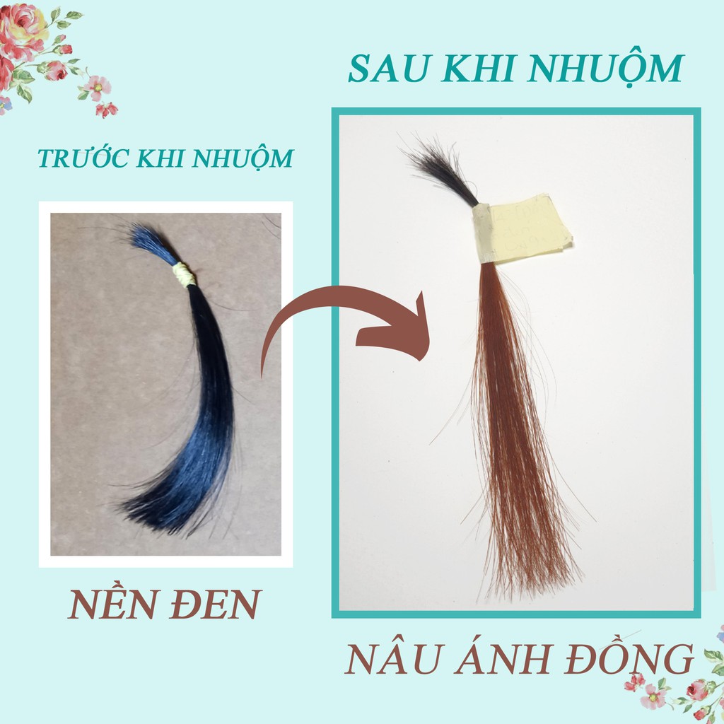 1 tuýp thuốc nhuộm tóc tại nhà nâu ánh đồng không tẩy