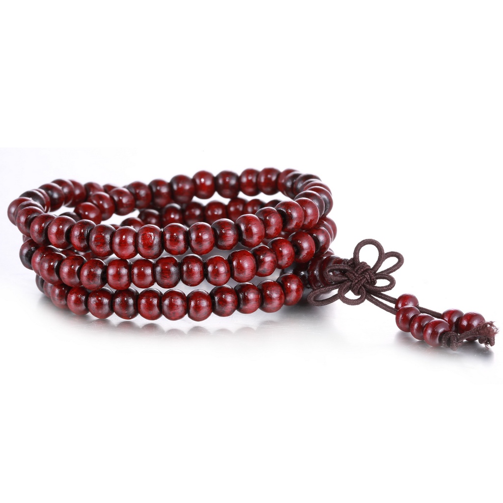 Chuỗi 108 hạt Rinhoo gỗ đàn hương tự nhiên 6mm