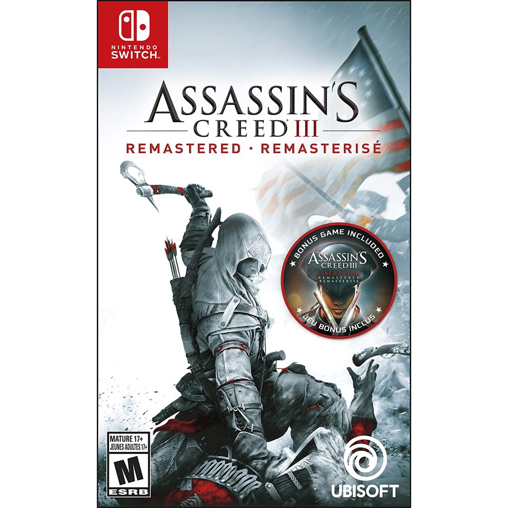 Băng game Assassin Creed III (3) : Remastered - Nintendo Switch hệ US
