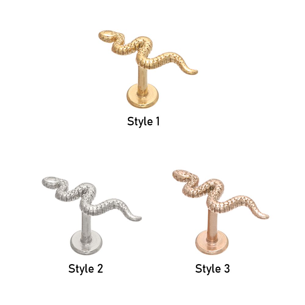 Khuyên xỏ cơ thể phối hình rắn bằng thép không độc hại