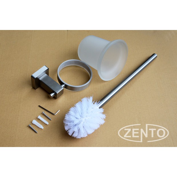 Bộ chổi cọ, kệ đỡ toilet inox304 Zento HC1271