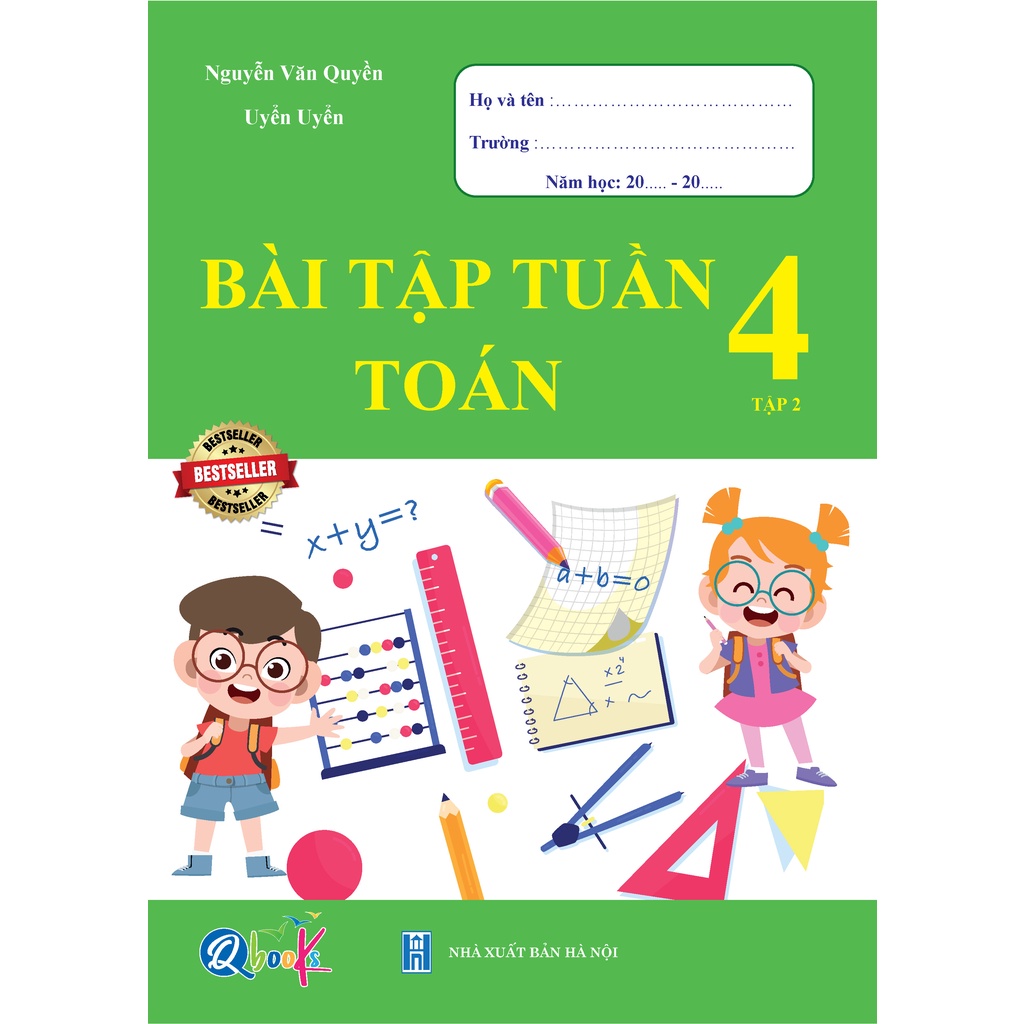 Sách - Combo Bài Tập Tuần và Đề Kiểm Tra Toán và Tiếng Việt 4 - Học Kì 2 (4 cuốn)