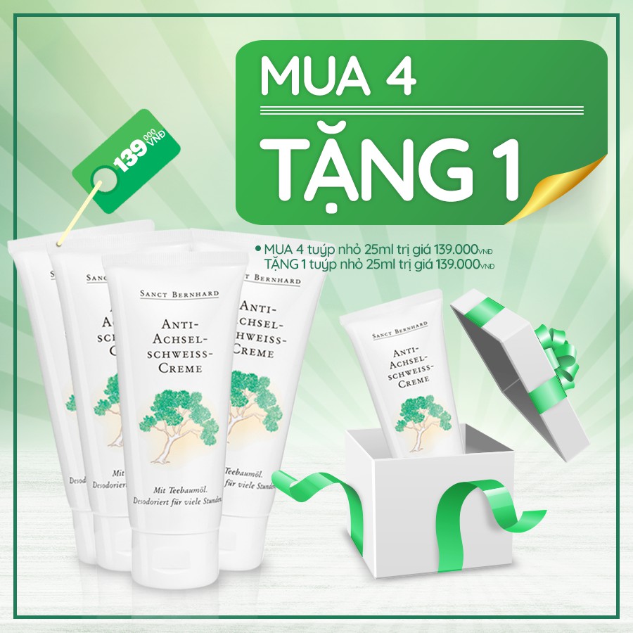 Kem khử mùi hôi nách dầu tràm trà Anti Perspiration Chính hãng Sanct Bernhard - CHLB Đức (25ml) | BigBuy360 - bigbuy360.vn