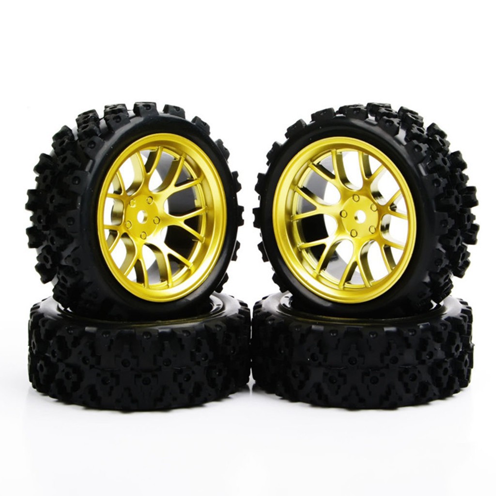 4 Bánh Xe Cao Su Cho Xe Điều Khiển Từ Xa 1 : 10 Rally