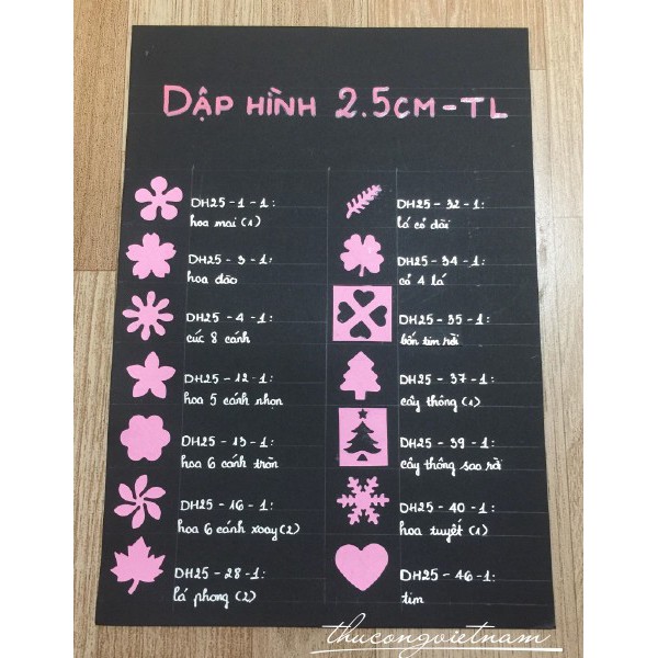 DH25-46-1 Dập hình trợ lực trái tim 2.5cm