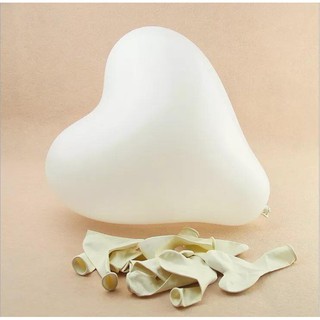 Bộ 100 Bong Bóng bay Hình Trái Tim ( MÀU TRẮNG ) - HàngTHÁI LAN Chất Lượng Cao