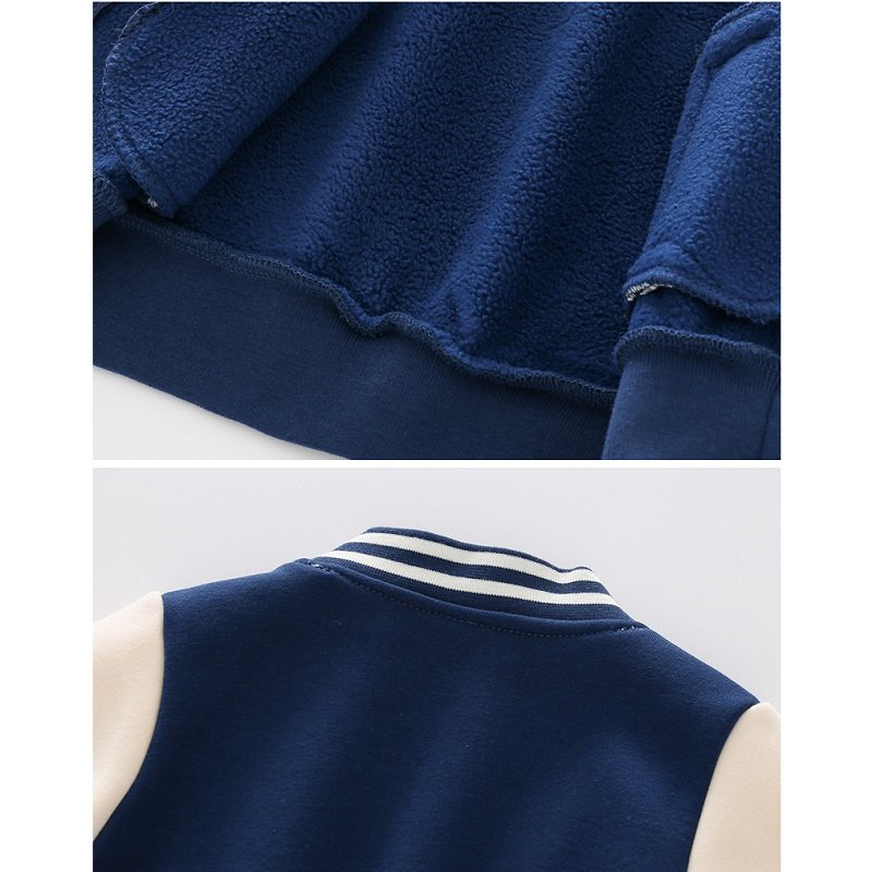 Áo Khoác Nỉ Bóng chày cho Bé Trai, áo Nỉ Bomber Wapypy dày ấm cho bé 12-24kg, hàng xuất Âu - Minkids