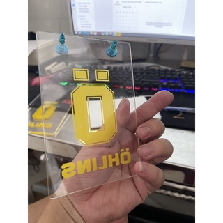 1 miếng  maica che phuộc loại dày 2mm+2 ốc  titan