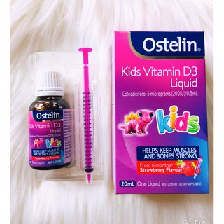 Vitamin D3 ostelin kids liquid cho bé từ 6 tháng tới 12 tuổi