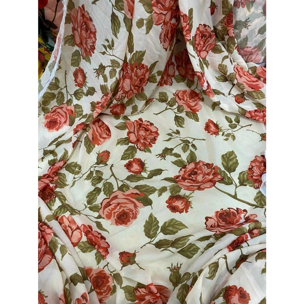 Giá sỉ vải voan tơ hoa đẹp