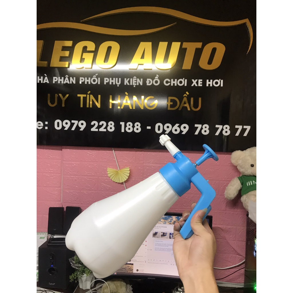 Bình Xịt Tạo Bọt Tuyết Rửa Xe Ô Tô , Xe Máy Cầm Tay 1.8L, Bình Xịt Đa Năng - Lego056