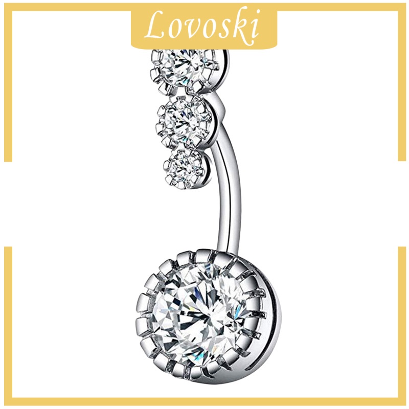 Khuyên Rốn Đính Đá Bằng Thép Y Tế