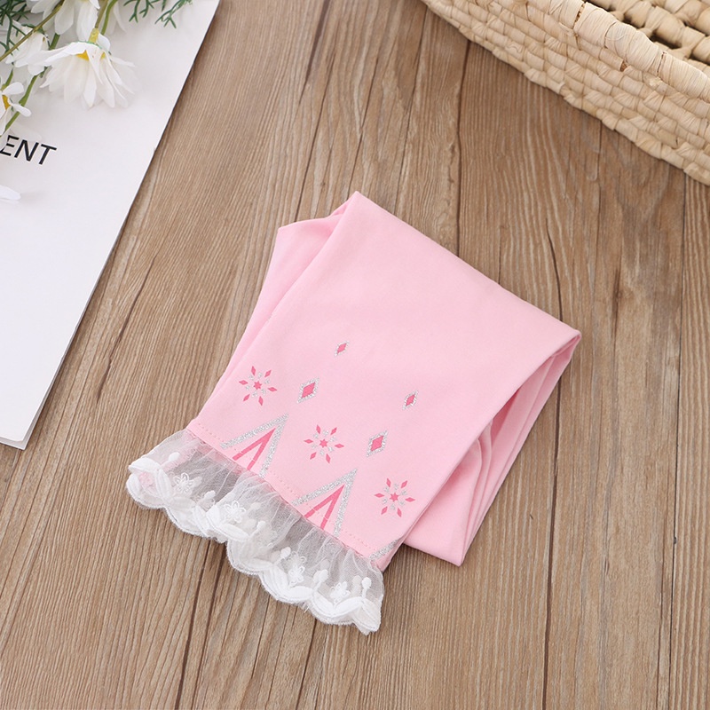Quần Legging Lửng In Họa Tiết Công Chúa Băng Giá Thời Trang Hàn Quốc Hàng Mới Dành Cho Bé Gái 2022