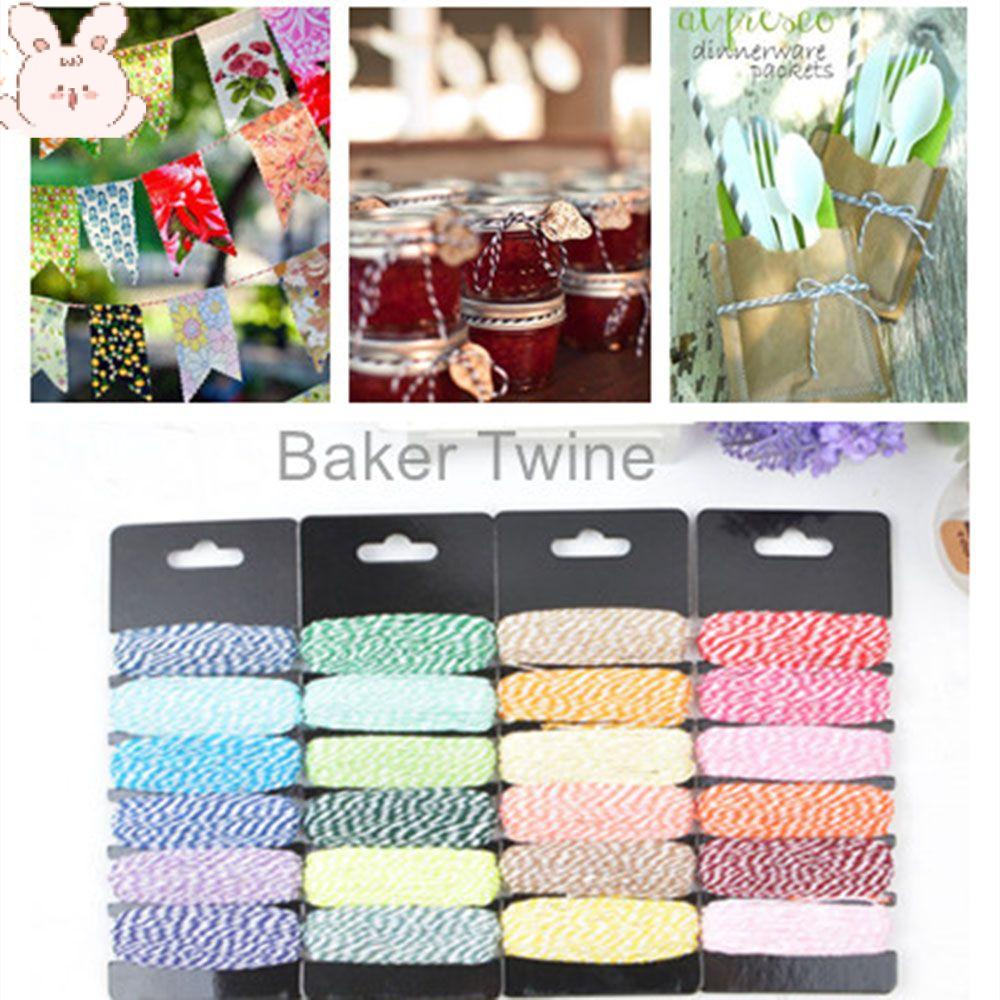 Cuộn Dây Cotton 4 Lớp Màu Sắc Thời Trang Dùng Trang Trí Tiệc Cưới / Sinh Nhật DIY