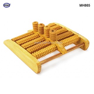 Bàn lăn chân 4 trục bi đứng massage gỗ cỡ lớn - giúp lưu thông máu - MH865- HAHANCO
