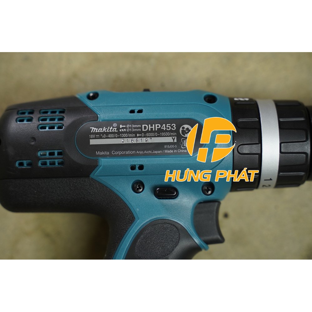{Chính hãng} Máy khoan búa, vặn vít dùng pin 18V Makita DHP453