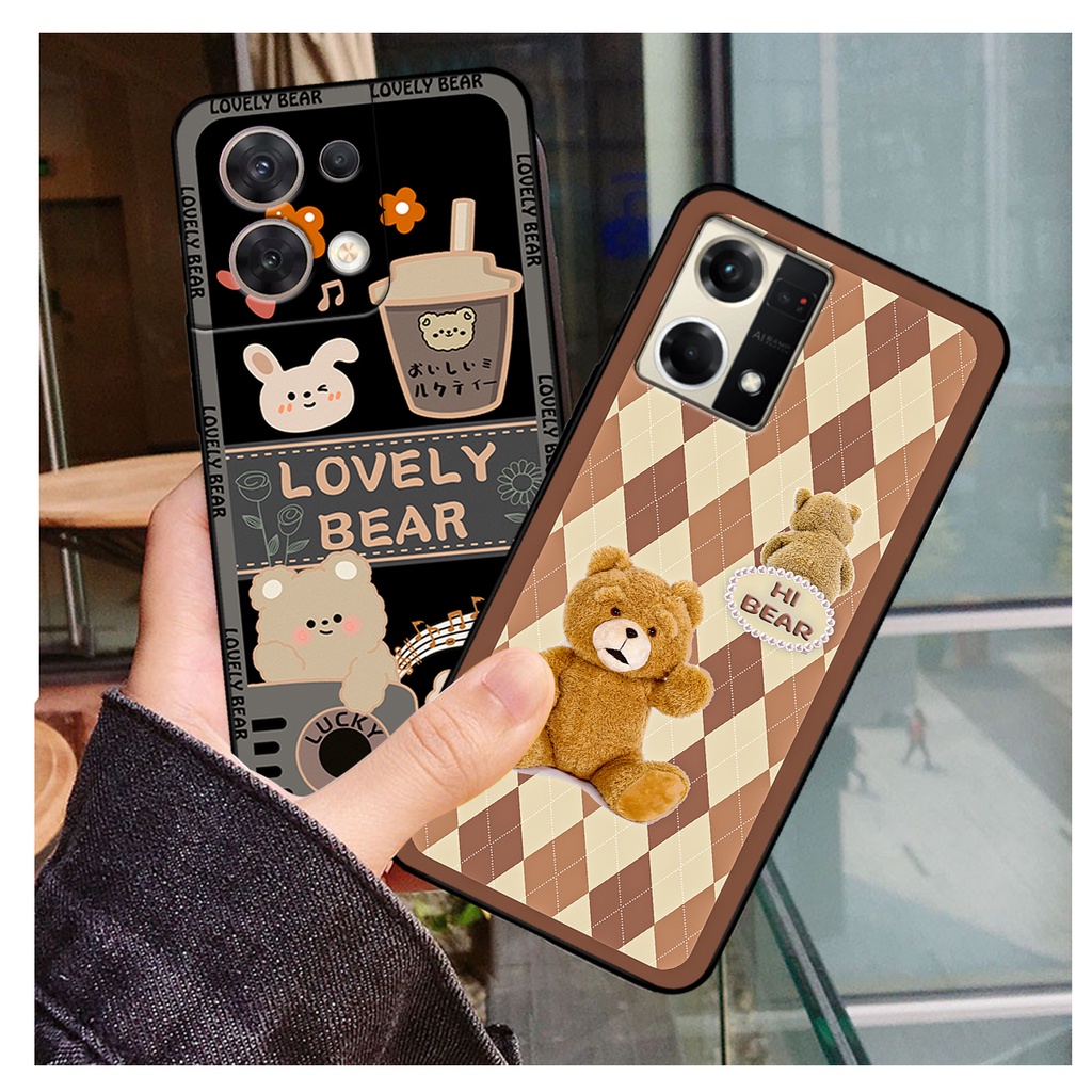 Ốp lưng Oppo Reno 8 4G / Reno 8Z 5G / Reno 8 5G in hình gấu bear dễ thương, bền đẹp
