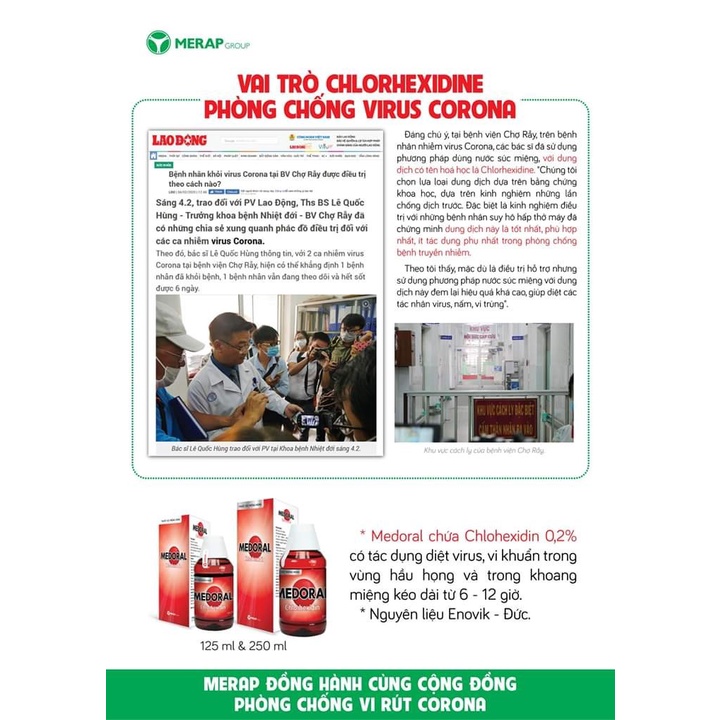 ✅CHAI LỚN MEDORAL nước súc miệng họng 250ml