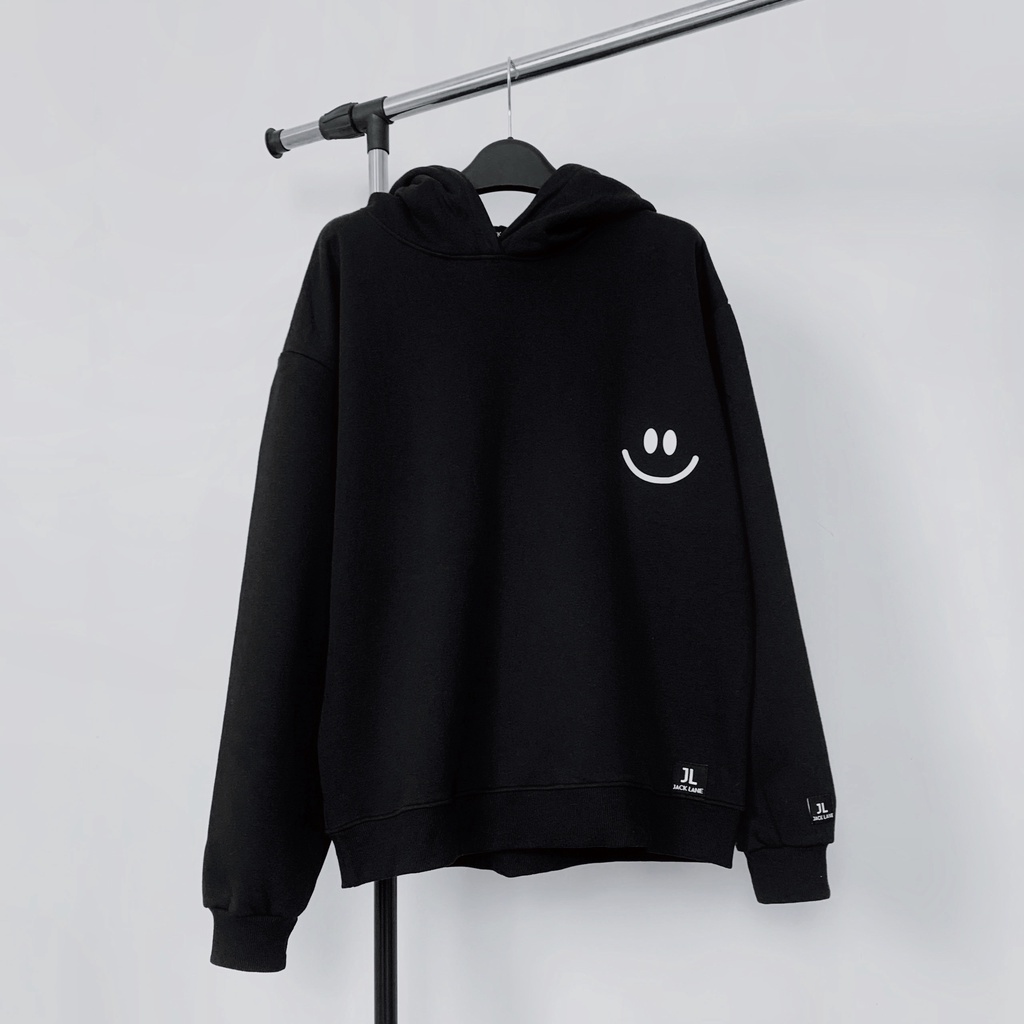 Áo Hoodie Oversize Smile, JACKLANE, Áo nỉ dài tay Unisex Jack Lane