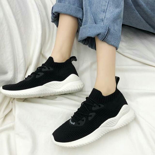 Giày sneaker nữ đế mềm chun cổ ôm chân hàng loại 1 xịn xò 3 màu trẻ trung