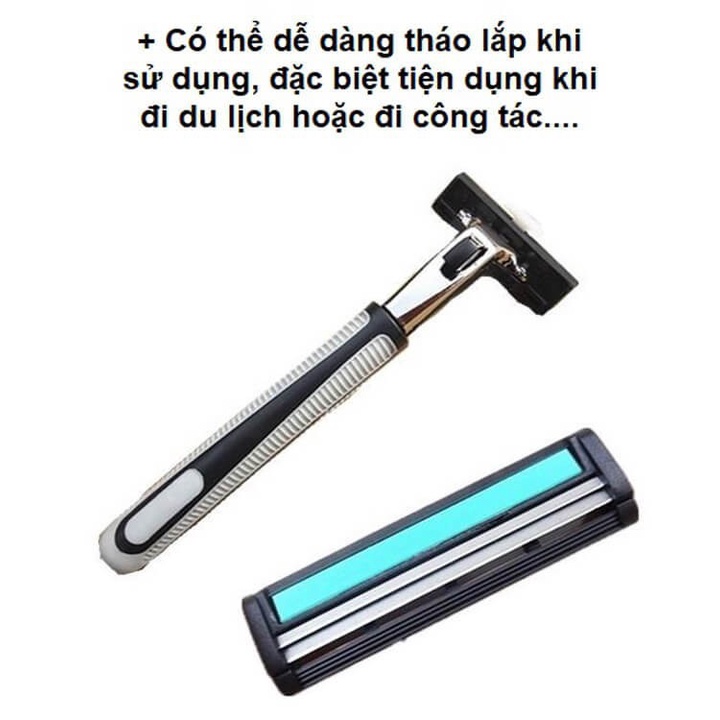 Bộ Dao Cạo Râu Gillette Vector 36 Lưỡi Tặng Kèm Tuýp Kem Tạo Bọt Dễ Dàng