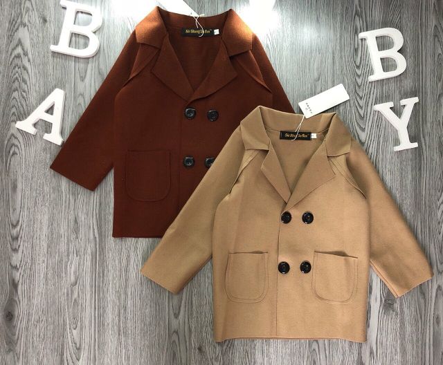 ÁO KHOÁC DẠ LEN KIỂU HÀN CHO BÉ TRAI