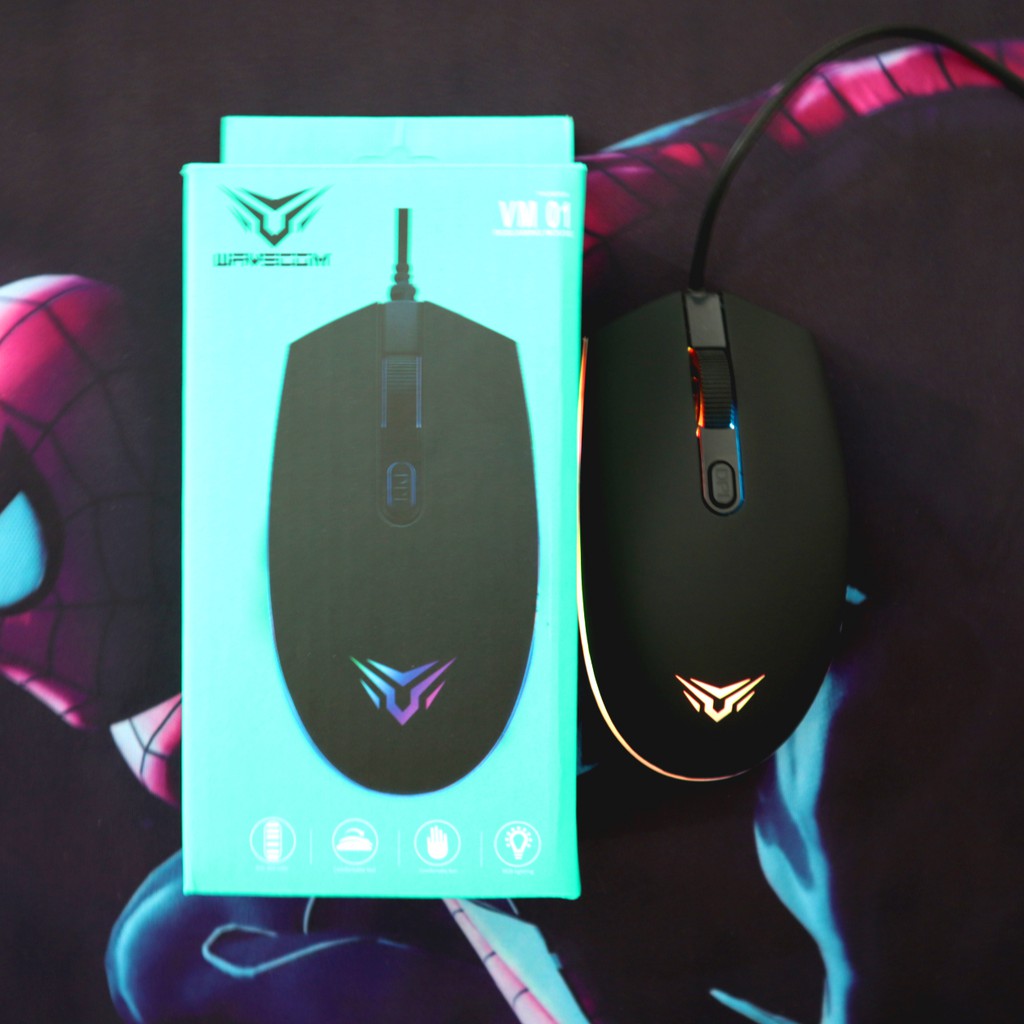 Chuột Gaming Wavecom VM01 Black - White Siêu Bền