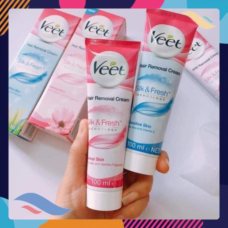 Kem tẩy lông triệt lông Veet Pháp 100ml tẩy lông nách, tay, chân hiệu quả tuyệt đối