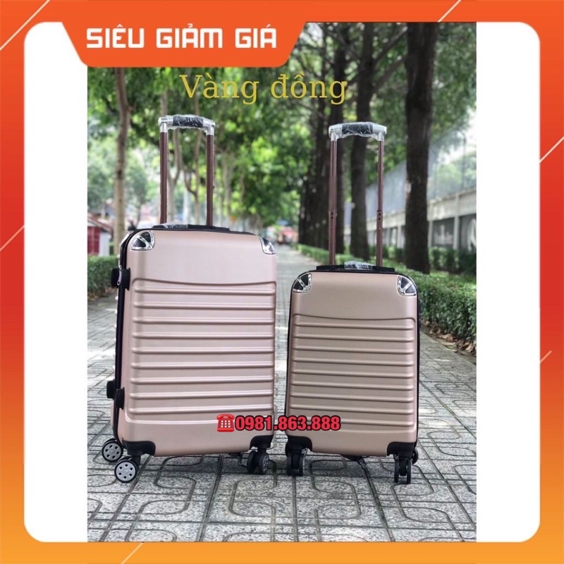 Vali kéo du lịch bo góc BAMOZO 8801 vali kéo nhựa ABS chống va đập trầy xước được bảo hành 5 năm
