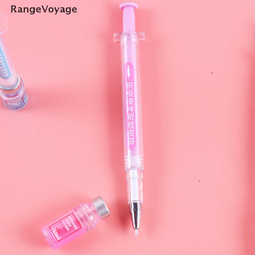 Set 2 bút viết hình ống kim tiêm thú vị dùng cho văn phòng