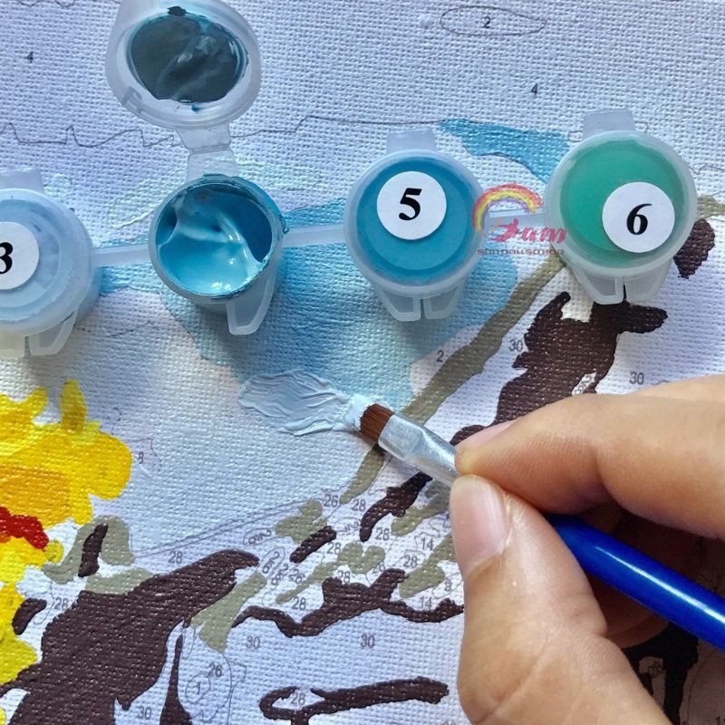 Tranh Tô Màu Số Hóa Nàng Thơ Nhiều Mẫu Hot -Đã Căng Khung