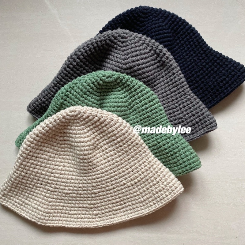 Mũ Bucket Len tự đan