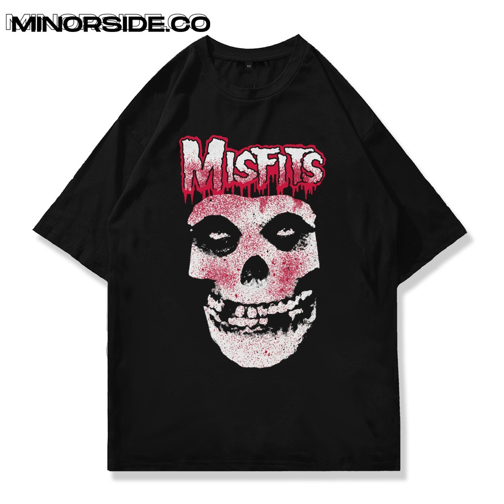 Áo Thun Dáng Rộng In Hình Nhóm Nhạc Misfits Số 867 Cá Tính