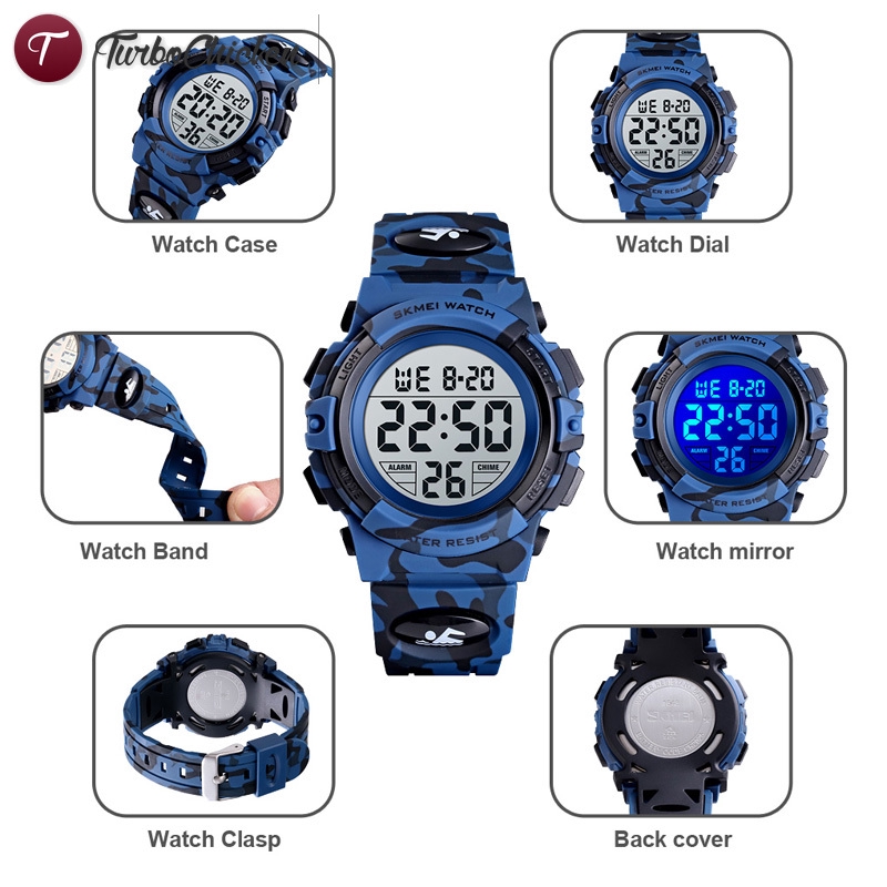 Đồng Hồ Điện Tử Thể Thao Chống Nước Có Đèn Led Cho Bé | BigBuy360 - bigbuy360.vn
