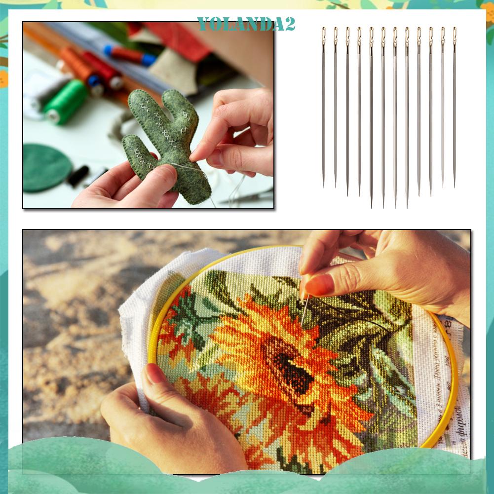 Bộ 12 kim thêu bằng thép không gỉ